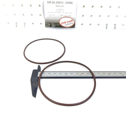 LINK-LOCK 2PCS OR.04.20075 FKMバイトン製シーリングOリングキット シリンダーライナーからクランクケース底部用 A0149977145 A0169972745 0149977145 0169972745 メルセデスベンツ用