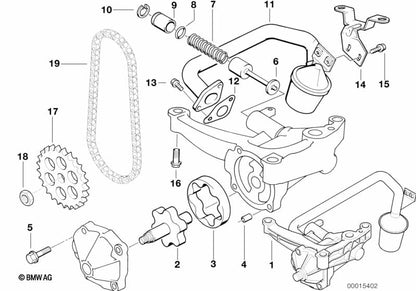LINK-LOCK 5PCS FKM Viton OR.01.40049 Engine oil pump O-RING gasket 11411722837 11410150576 for BMW M52 M54 N62 N73