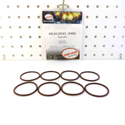 8PCS OR.04.20165 FKM Viton Sealing O-Ring Kit of Engine Oil Pan 15066-7S010 for NISSAN