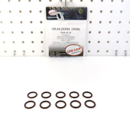 LINK-LOCK 10PCS OR.04.20394 FKM Viton Sealing O-Ring Kit of Oil Dipstick 6000631559 68550468AA 91314-R9L-J01 LR139073 90301-11019 for FIAT for HONDA for LAND for ROVER for LEXUS