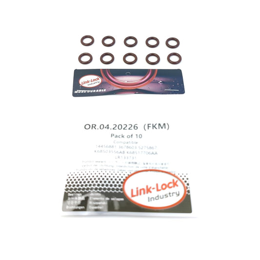 LINK-LOCK 10PCS OR.04.20226 FKMバイトンシーリングOリングキット インジェクター用 14456881 3678603 5275867 K68503556AB K68517706AA LR133731（AUDI、ALFA ROMEO、CUMMINS、DODGE、FORD、JEEP対応）