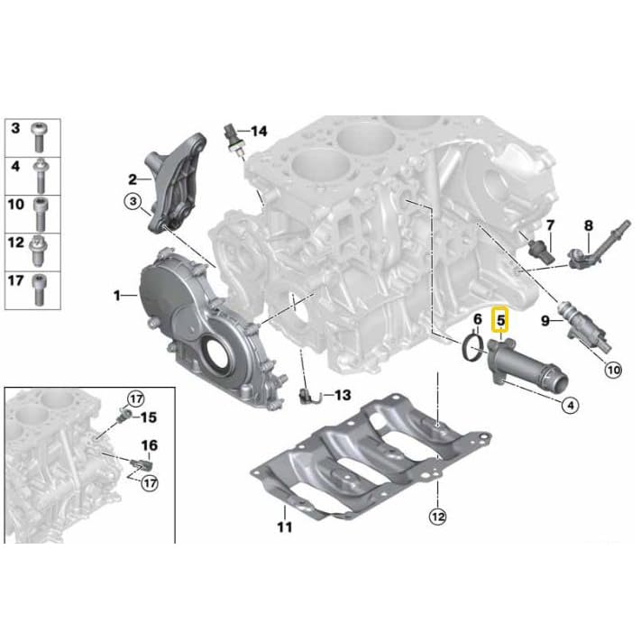LINK-LOCK 10PCS SP.04.20013 Coolant Pip Metal Composite Gasket 11118571141-0 Only for the Aluminum Connector for BMW B38 B37