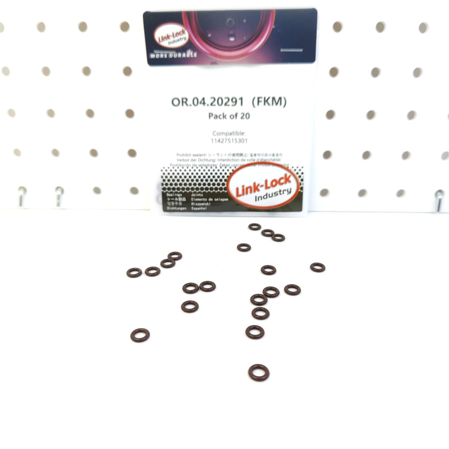 LINK-LOCK 20PCS OR.04.20291 FKMバイトンシーリングOリングキット ピックアップチューブ/オイルポンプ用 11427515301 BMW用