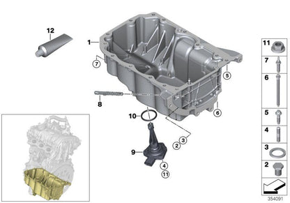 LINK-LOCK 10개 ACM SP.01.10003 오일 레벨 센서 개스킷 O-링 12617604790 BMW N20 N55 N63 N13 B38 B48 B47 B58 B37용