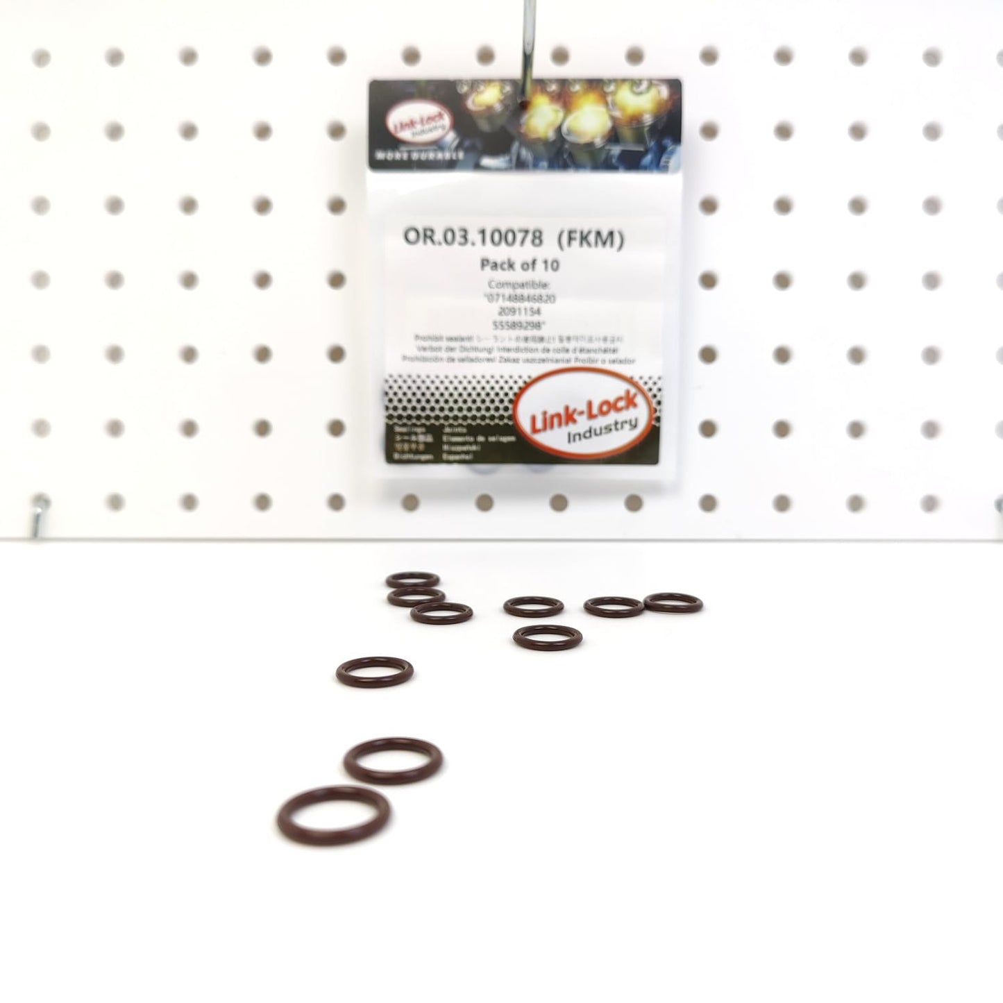 LINK-LOCK 10PCS OR.03.10078 FKM Viton Sealing O-Ring Kit Of Oil dipstick 07148846820 2091154 55589298 For OPEL-B10XFL D10XFL F10XFL B10XFT D10XFT For BMW-B58N B58X B58L