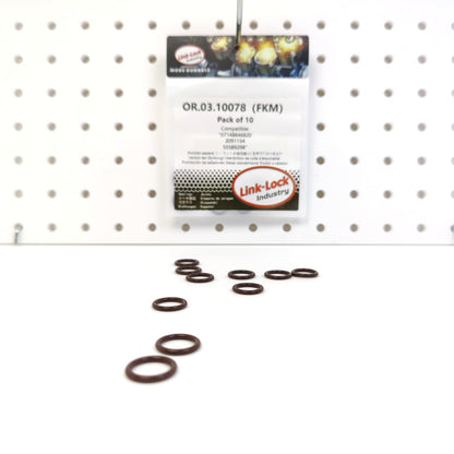 LINK-LOCK 10PCS OR.03.10078 FKM Viton Sealing O-Ring Kit Of Oil dipstick 07148846820 2091154 55589298 For OPEL-B10XFL D10XFL F10XFL B10XFT D10XFT For BMW-B58N B58X B58L