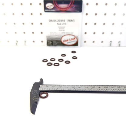 LINK-LOCK 10PCS OR.04.20356 FKMバイトンシーリングOリングキット オイルディップスティック 5255316 LR095783 CUMMINS LAND ROVER用