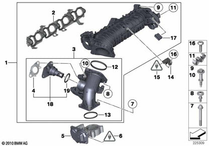 LINK-LOCK 6PCS FKM Viton OR.01.30015 Engine intake pipe O-RING 11618512681  11618583456 for BMW B37 B47 N47