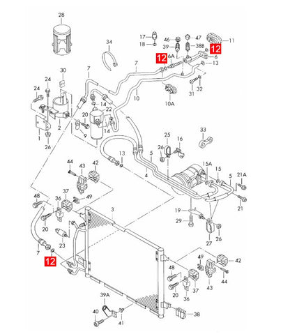 LINK-LOCK 10PCS OR.04.10412 FKM Viton Sealing O-Ring Kit of Air Condition Pipe 8E0260749B For AUDI For VW