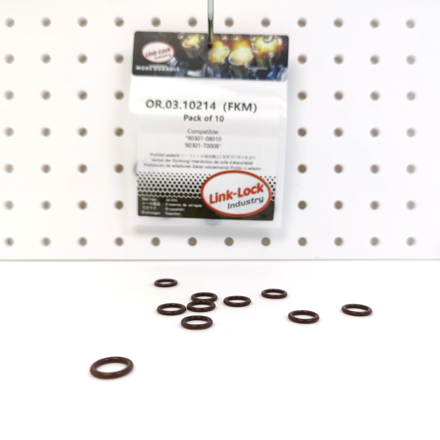 LINK-LOCK 10PCS OR.03.10214 FKM Viton Sealing O-Ring Kit of Oil pump 90301-08010 90301-T0008 For TOYOTA-1KD 2KD