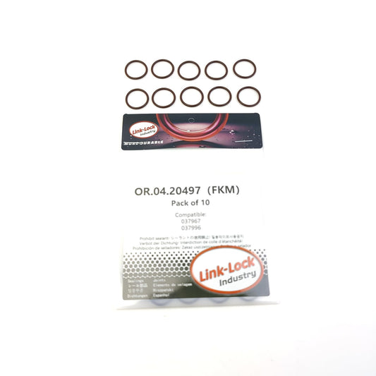 LINK-LOCK 10個 OR.04.20497 FKMバイトンシーリングOリングキット ターボチャージャーオイルクーラントチューブ 037967 037996 シトロエン C5 C6 C8 フィアット プジョー用