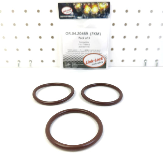 LINK-LOCK 3PCS OR.04.20469 FKM Viton シーリングOリングキット インフレータブルガイド/AGR 11617788415 3C0145117D BMW-N47 AUDI用
