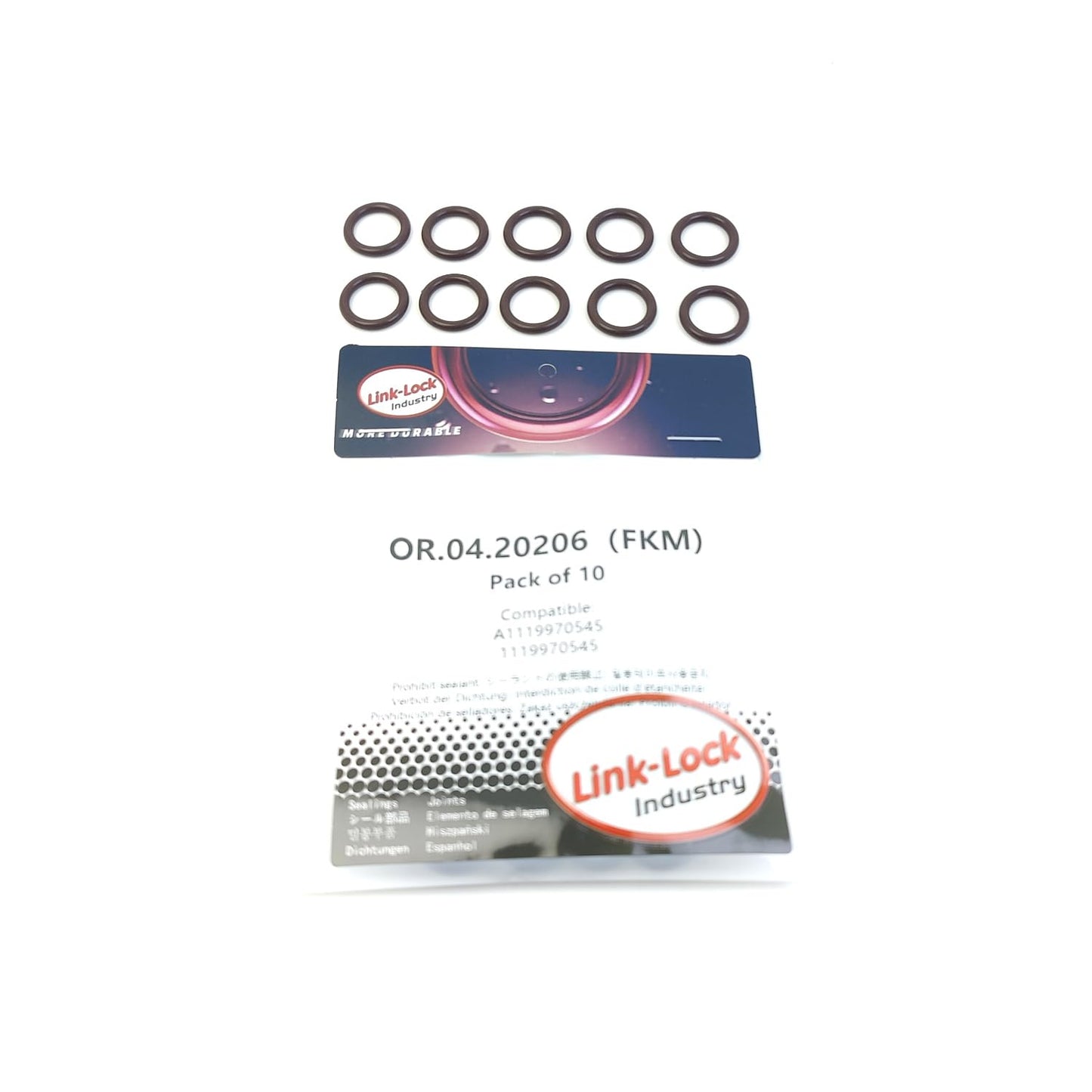 LINK-LOCK 10PCS OR.04.20206 FKM Viton Sealing O-Ring Kit of Charge Air Hose A1119970545 1119970545 for MERCEDES-BENZ