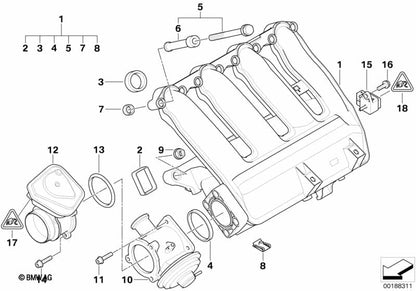 LINK-LOCK 3PCS FKM Viton OR.01.30018 エンジンインテークパイプ Oリング 13547792098 BMW M47 M57用