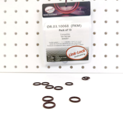 LINK-LOCK 10PCS OR.03.10068 FKM Viton シールOリングキット エンジンオイルパイプ用 5011921AA 3044297 DODGE-ETC ETH ETJ用 RAM-ETJ ETL ETN ETK ETM用 JEEP用