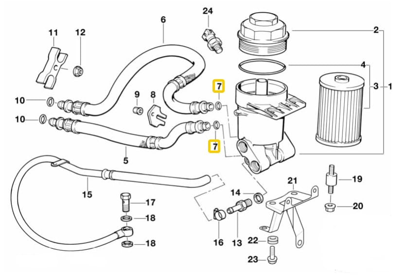 LINK-LOCK 10PCS OR.03.10067 FKM Viton Sealing O-Ring Kit Of Engine oil pipeline 11421702916 3201562 01183405 06.56824-0327 99970749640 LYX000100 For BMW-M60 M62 M73 M70 S62 S70