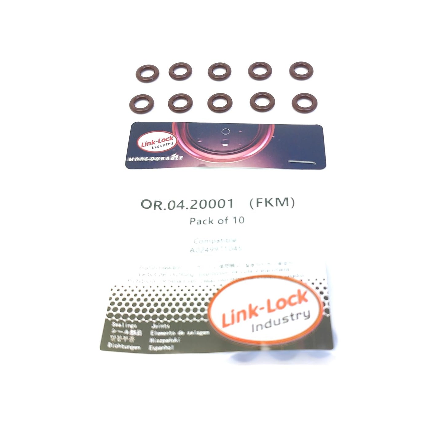 LINK-LOCK 10PCS OR.04.20001 FKM Viton Sealing O-Ring Kit of Turbocharger Pipe A0249971045 0249971045 for MERCEDES-BENZ M274