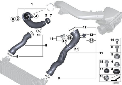 LINK-LOCK 3PCS FKM Viton OR.01.30006 BMW N54 N55用エンジンインテークパイプOリング 13717568031