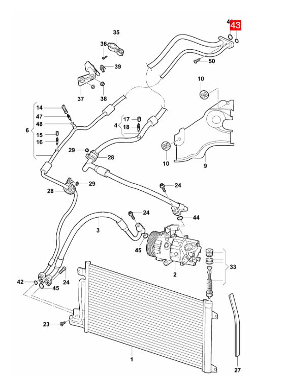 LINK-LOCK 20PCS OR.04.10423 FKMバイトンシーリングOリングキット エアコンパイプ用 AUDI VW用 1J0820749C