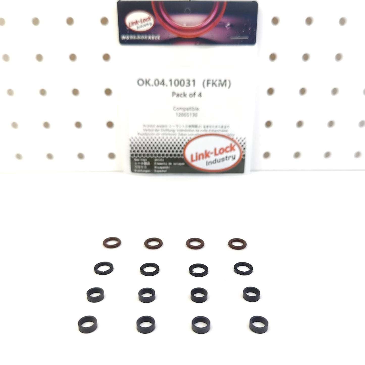 LINK-LOCK 4Set OK.04.10031 fuel injector repair kit 12665136 with FKM Viton O-RING For BUICK For CHEVROLET For CADILLAC 1.4T 1.5L 320 15S L3G LE2