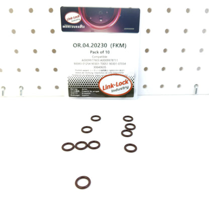 LINK-LOCK 10個組 OR.04.20230 FKMバイトン製シーリングOリングキット インジェクター用 A0009977603 A0009978711 90043-01254 90301-T0051 90301-07034 30640635 メルセデス・ベンツ用 トヨタ用 ボルボ用