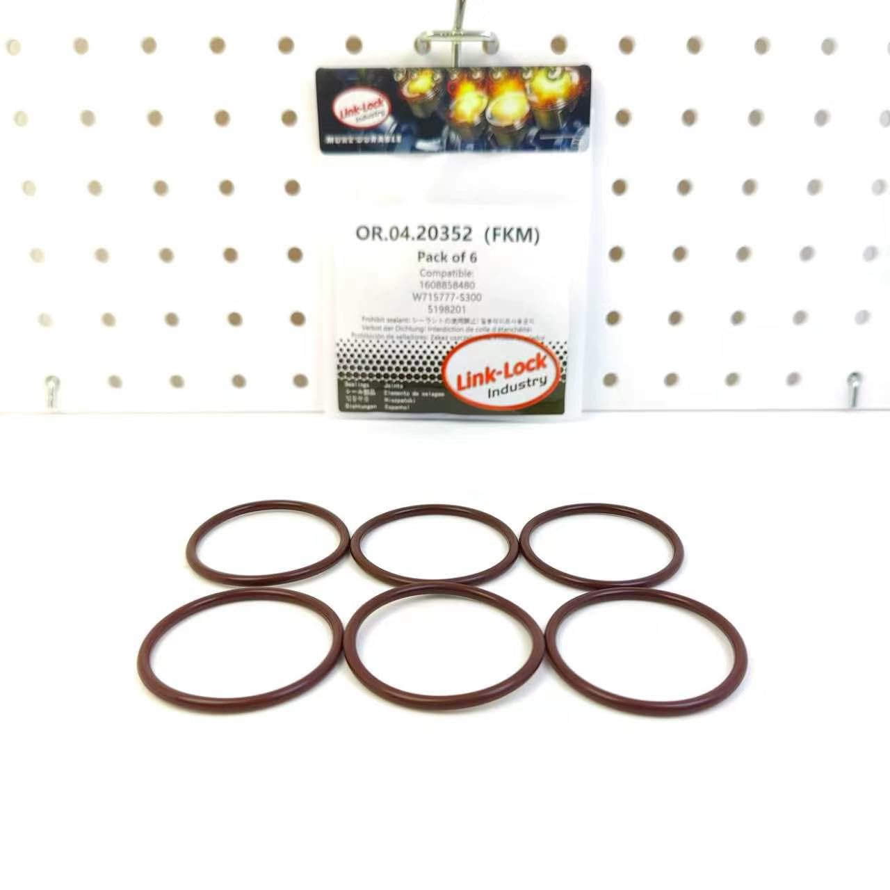 6PCS OR.04.20352 FKM Viton Sealing O-Ring Kit of thermostat 1608858480 W715777-S300 5198201 for CITROËN For FORD