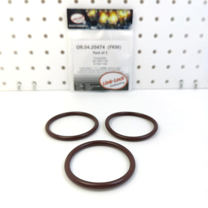 LINK-LOCK 3PCS OR.04.20474 FKM Viton Sealing O-Ring Kit of Exhaust Manifold A0179971748 0179971748 for MERCEDES-BENZ