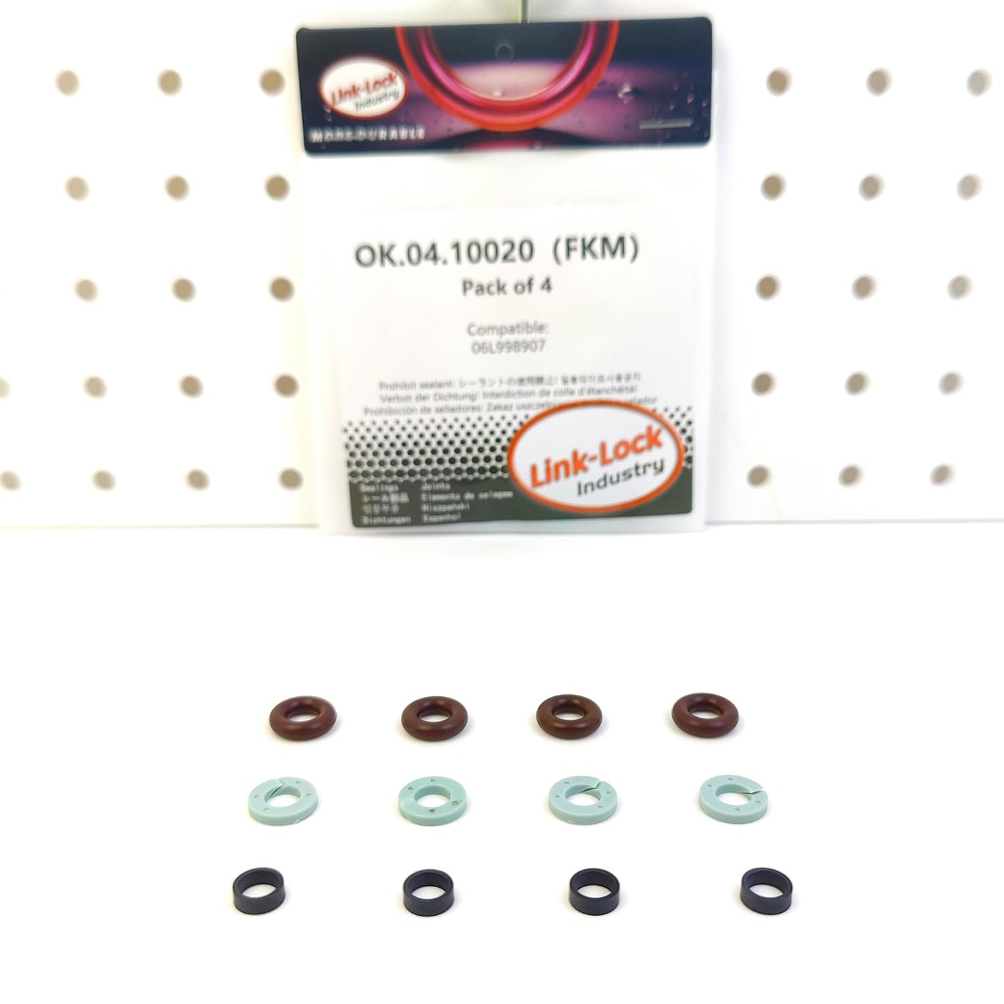 LINK-LOCK 4Set OK.04.10020 fuel injector repair kit 06L998907 with FKM Viton O-RING For VW For AUDI 2.0T 45T DNEA DLHB DLHA