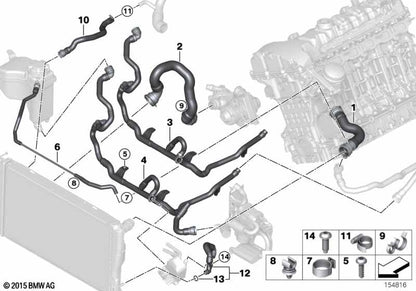 링크-록 10개 FKM 바이톤 OR.01.20007 엔진 냉각수 파이프/물 호스 O-링 17111711987 BMW N42 N46 N45 N52 N43 N51 N52 N53 M62 N47 N20 M54용