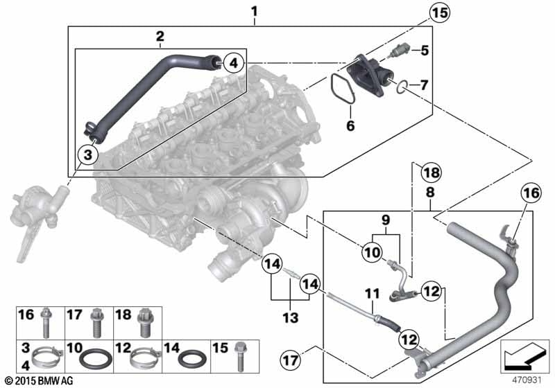 LINK-LOCK 20PCS FKM Viton OR.01.10002 Turbocharging pipeline O-RING 11537610049 07148861482 For BMW  N13 B38 B48 B47 B46 N74 S58