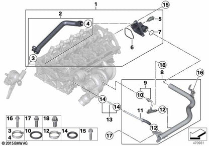 LINK-LOCK 20PCS FKM Viton OR.01.10002 Turbocharging pipeline O-RING 11537610049 07148861482 For BMW  N13 B38 B48 B47 B46 N74 S58