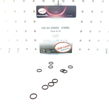 LINK-LOCK 10個 OR.04.20004 FKMバイトン 8×1.5 汎用Oリングキット 5259563 (CUMMINS用)