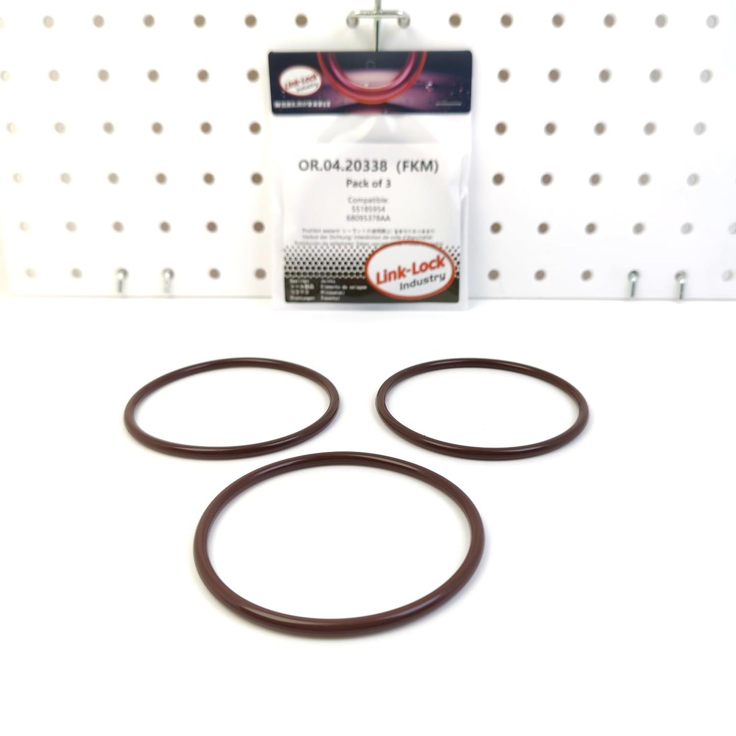 LINK-LOCK 3PCS OR.04.20338 FKM Viton Sealing O-Ring Kit of Oil Filter 55185954 68095378AA for JEEP