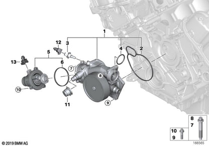 LINK-LOCK 6個 FKM Viton Oリング OE.01.20010 BMW S63 N63用 エンジンクーラントパイプ/ウォーターホース Oリング 11517572792