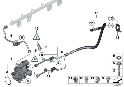 LINK-LOCK 6PCS FKM Viton OR.01.40020 Engine high-pressure fuel pump O-RING gasket 13517571363 for BMW N53 N54 N55