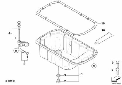 LINK-LOCK 10PCS FKM Viton OR.01.40039 Engine Oil dipstick O-RING gasket 11437560211 for MINI N12 N14 N16 N18