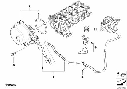 LINK-LOCK 3PCS FKM Viton OR.01.40052 Engine vacuum pump O-RING gasket 11667794767 11662244541 for BMW M47 M57