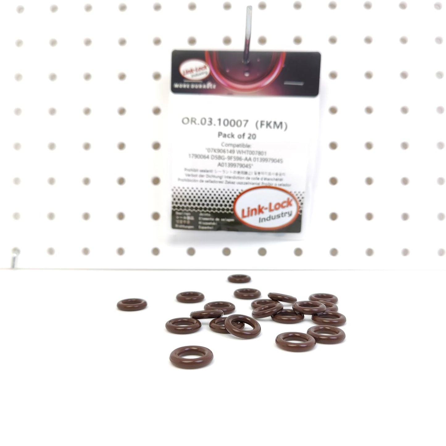 LINK-LOCK 20PCS OR.03.10007 FKM Viton Sealing O-Ring Kit Of Fuel Injector 07K906149 WHT007801 1790064 D5BG-9F596-AA 0139979045 A0139979045 For MERCEDES-BENZ-M266 M273 For VW-BGP BPS CBUA