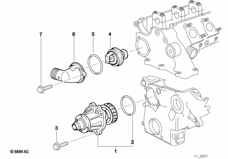 LINK-LOCK 4PCS FKM Viton OR.01.40050 エンジン冷却水ポンプOリングガスケット 11511711484 BMW S65 M52 M54用