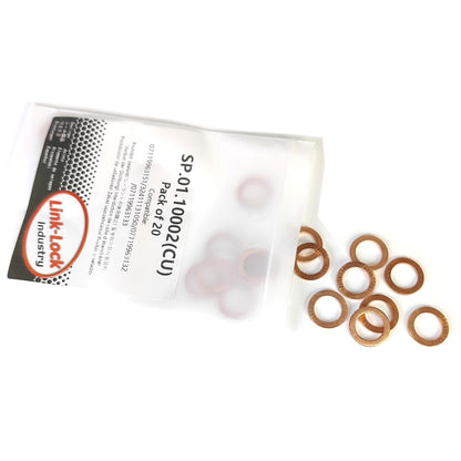 LINK-LOCK 80 PCS COPPER SK.01.10001 Oil drain screw copper gasket 07119963151  07119963132 07119963133 07119963201 07119963394 for BMW N43 N45 N46 N47 N55 M43 M42 M50 B38 B48 N51 N52 N53 N54 N55 N12