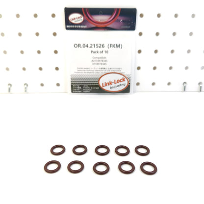 LINK-LOCK 10PCS OR.04.21526 FKM Viton Sealing O-Ring Kit of Turbocharger oil intake pipe A0159978345 0159978345 for MERCEDES-BENZ-M177 M178 M133