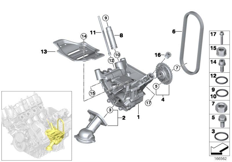 LINK-LOCK 10個 FKMバイトンOR.01.40005 エンジンオイルポンプOリングガスケット 11421713597 11437611996 BMW N13 N62 N63 N73 N74 S63 M60 M62 M73 M70用
