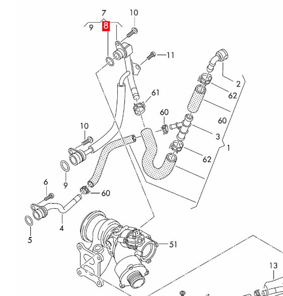 LINK-LOCK 10PCS OR.03.10597 FKMバイトンシーリングOリング クーラー冷却用キット WHT006114 WHT006114A アウディ・VW用