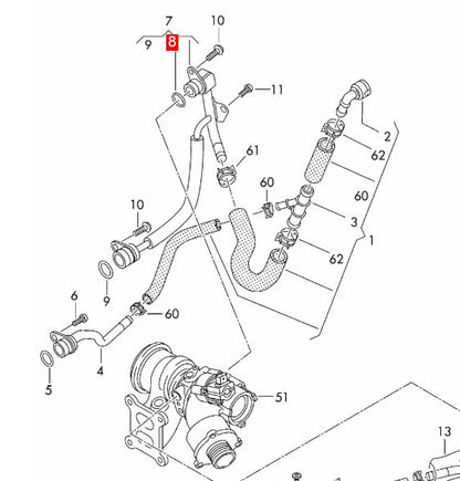 LINK-LOCK 10PCS OR.03.10597 FKMバイトンシーリングOリング クーラー冷却用キット WHT006114 WHT006114A アウディ・VW用