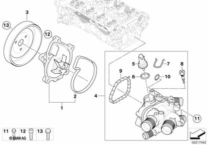 LINK-LOCK 6PCS FKM Viton OR.01.40041 Water pump/ thermostat O-RING gasket 11518613804  11618512504 for MINI N12 N14 N16 N18