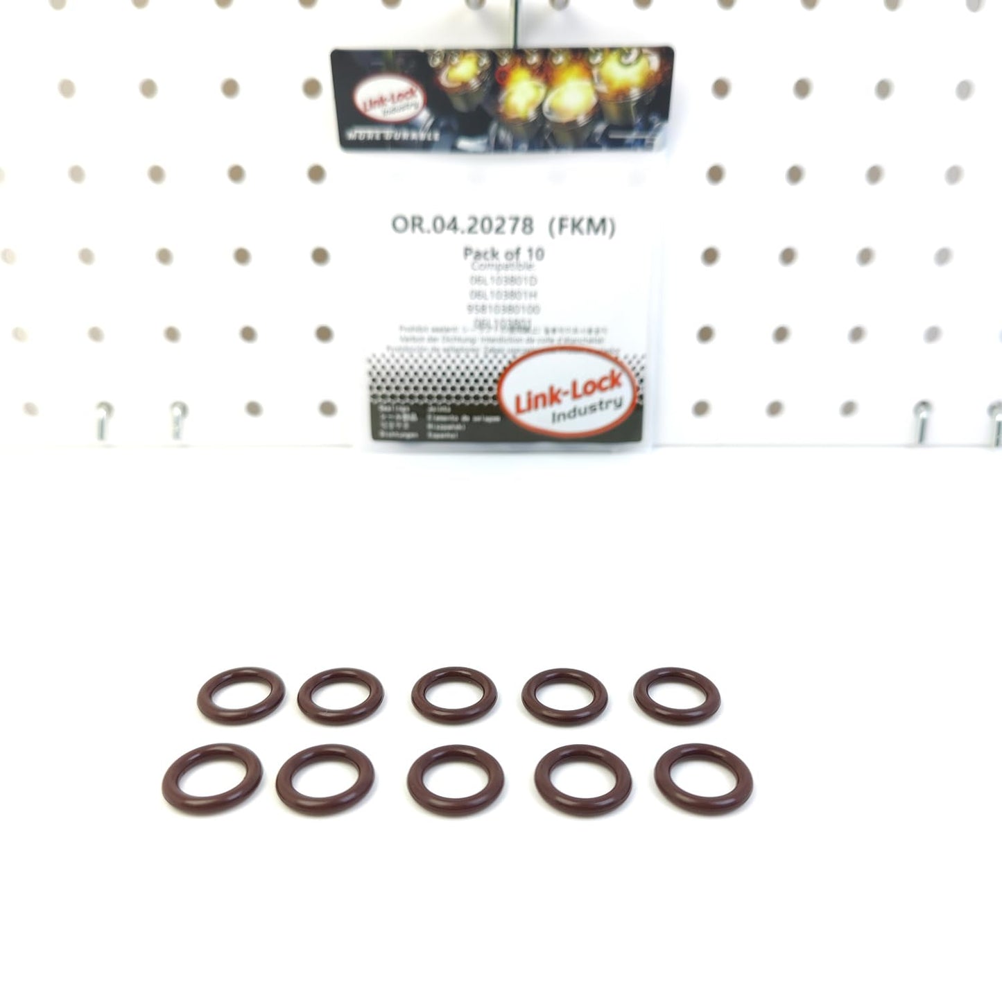 LINK-LOCK 10PCS OR.04.20278 FKM Viton Sealing O-Ring Kit of Oil Drain Plug 06L103801D 06L103801H 95810380100 06L103801 for AUDI for PORSCHE for VW