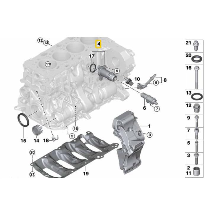 LINK-LOCK 10PCS SP.04.20012 Coolant Pip Metal composite gasket 11118511205-0 Only For the aluminum connector for BMW B32 B47 B46 B48 B38 B37