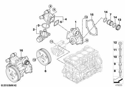 LINK-LOCK 10PCS FKM Viton OR.01.20005 Engine coolant pipe / Water hose O-Ring 11517514942 for BMW N51 N52 N53 N45 N46