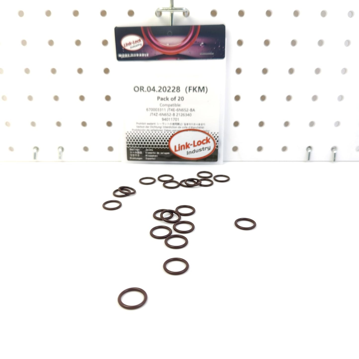 LINK-LOCK 20PCS OR.04.20228 FKM Viton Sealing O-Ring Kit of Injector 670003311 JT4E-6N652-BA JT4Z-6N652-B 2126340 94011701 68409642AA 29342-58060 29342-68010 90118-WA643 for ALFA for ROMEO for FORD