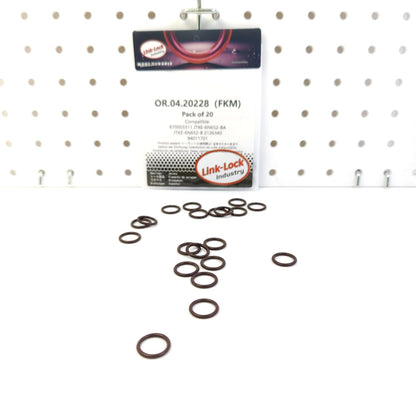 LINK-LOCK 20PCS OR.04.20228 FKM Viton Sealing O-Ring Kit of Injector 670003311 JT4E-6N652-BA JT4Z-6N652-B 2126340 94011701 68409642AA 29342-58060 29342-68010 90118-WA643 for ALFA for ROMEO for FORD
